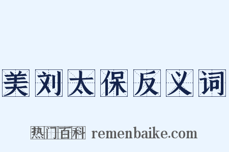 美刘太保反义词是什么意思的图片